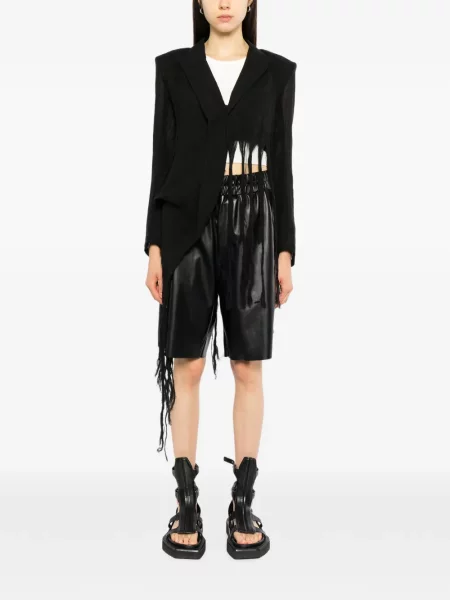 Asimetriškas striukė Yohji Yamamoto su kutais juoda