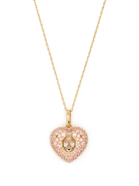 Pandantiv Swarovski cu motiv cu inimi auriu