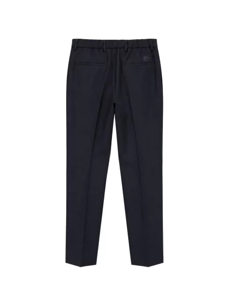 Pantaloni Etro conici cu autograf albastru