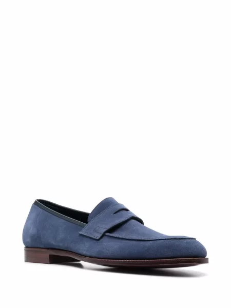 Zomšinės loaferiai Crockett & Jones mėlyna
