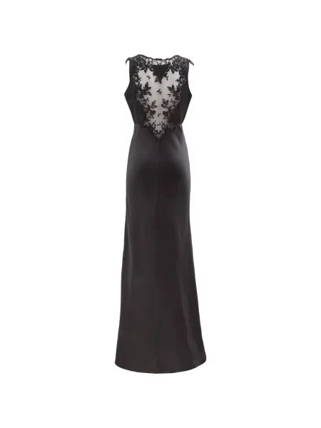 Rochie maxi Loretta Caponi de mătase negru