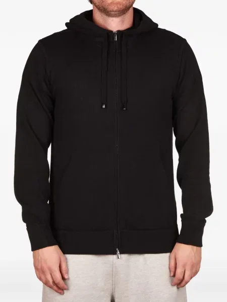 Πλεκτό hoodie Filippo De Laurentiis μαύρο