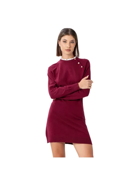 Sukienka Kocca z długim rękawem czerwona