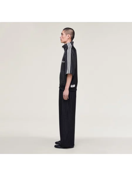 Krátká pruhovaná košile Y-3 s krátkými rukávy bílá