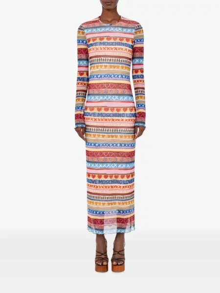 Rochie Love Moschino plasă roșu