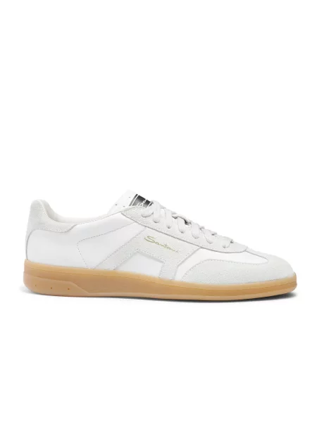 Sneakersy Santoni skórzane białe
