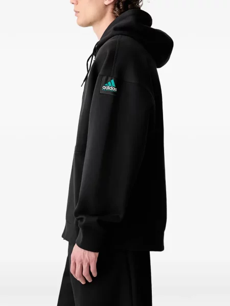 Hanorac Adidas cu dungi cu imagine plasă negru