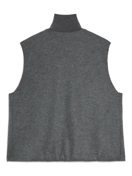 Vestă Jil Sander de lână gri