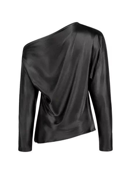 Top The Sei asimetric negru