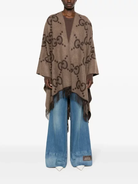 Kašmírový kabát Gucci hnědý