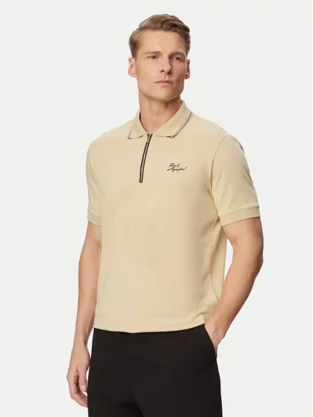KARL LAGERFELD Tricou polo bej