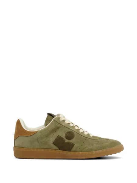 Sneakerși Isabel Marant din piele de căprioară verde