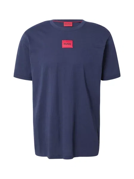 HUGO Tricou Diragolino albastru marin roșu