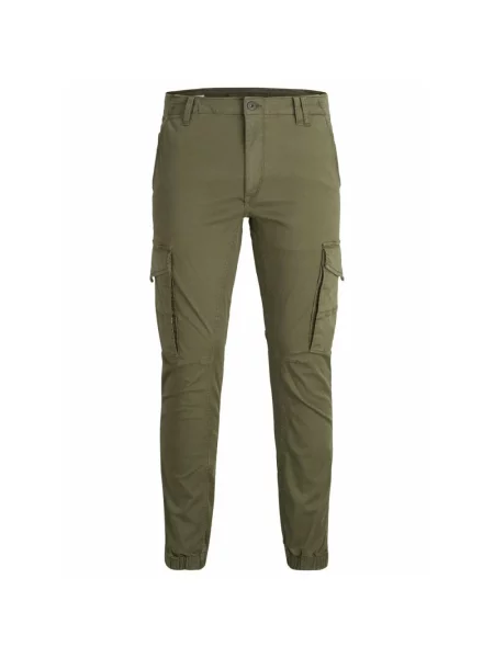 Jack & Jones Spodnie materiałowe Paul Flake Tapered Fit zielony