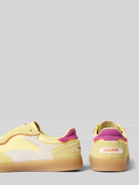 Sneakersy z mieszanki skóry z wyhaftowanym logo model Park' Hoff żółte