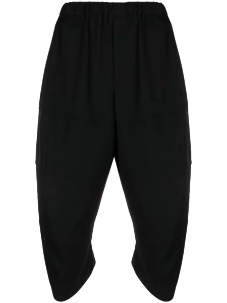 Vlněné zkrácené zúžené kalhoty Comme Des Garçons černé