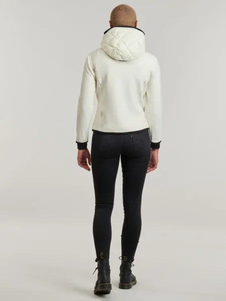 Geacă Superdry cu glugă clasică alb