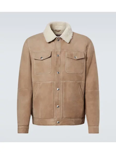 Велурено яке Brunello Cucinelli кафяво