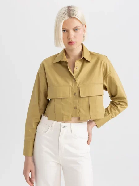 Cropp cămașă Defacto cu mâneci lungi