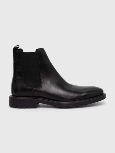 Medicine ghete chelsea de piele barbati negru