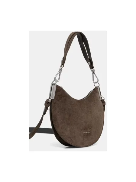Coccinelle torebka crossbody zamszowa zielona
