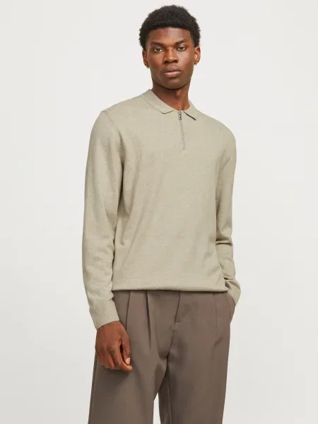 JACK & JONES Pulover JJEEMIL temno siva
