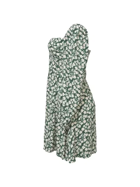 Rochie Reformation cu model floral cu imagine verde
