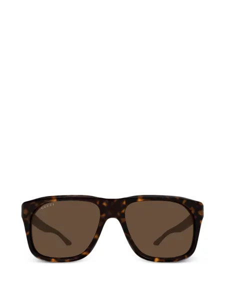 Ochelari de soare Gucci Eyewear cu imprimeu geometric maro