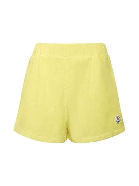 Szorty Moncler frotte żółte