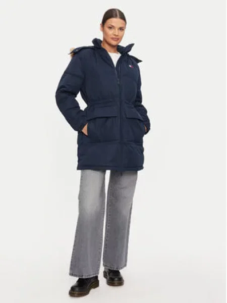 Tommy Jeans Vatovaná bunda Alaska Tmavomodrá