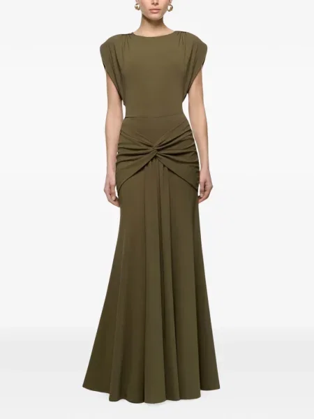 Fusta maxi Roland Mouret drapată verde