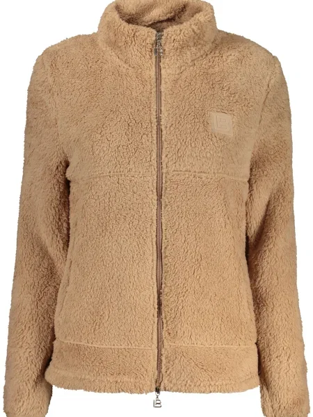 Pulover Laura Biagiotti iz flisa s kapuco bež