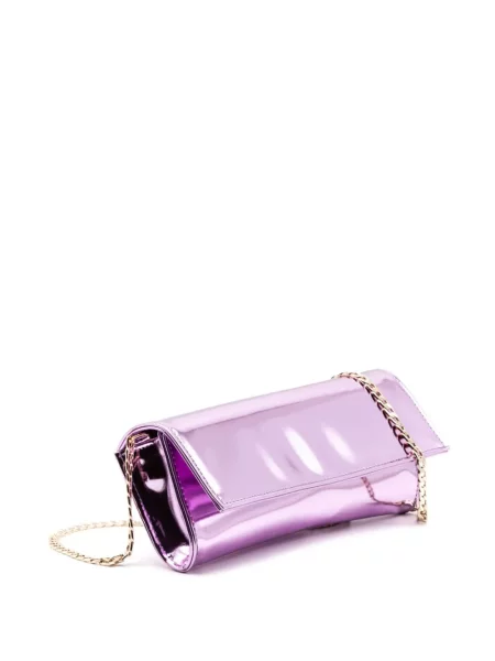 Geantă plic Castagna din piele violet