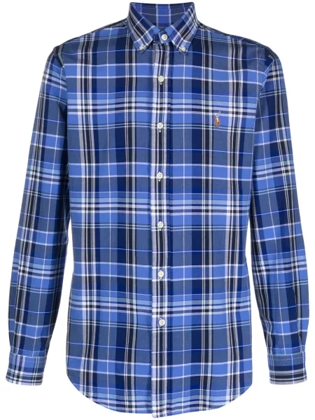 Cămașă Polo Ralph Lauren în carouri cu imagine roz