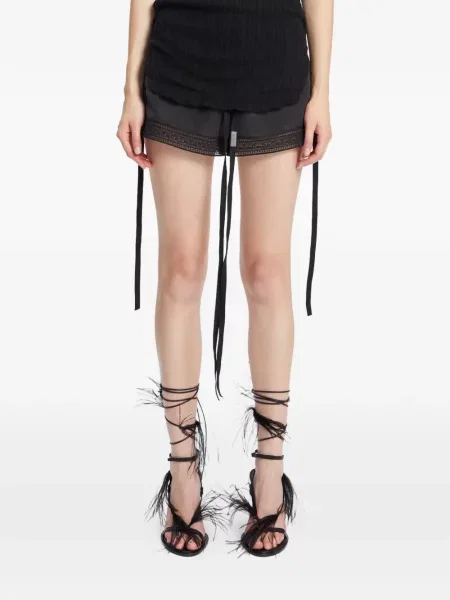 Sandale Ann Demeulemeester cu pene negru