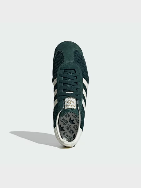 Кожаные кроссовки Adidas зеленые