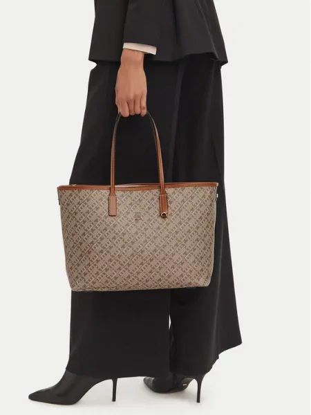 TOMMY HILFIGER Shopper torba smeđa / konjak / kaki bež