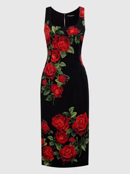 Платье Dolce&gabbana с принтом черное