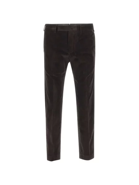 Pantaloni Pt Torino de catifea cord maro