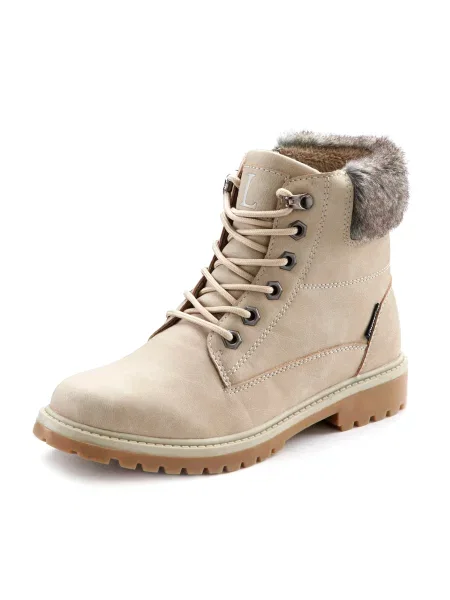 LASCANA Ghete cu șireturi bej