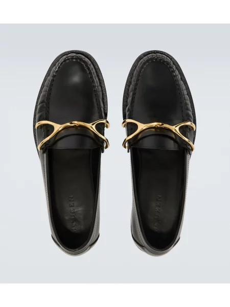 Pantofi loafer Mcqueen din piele negru