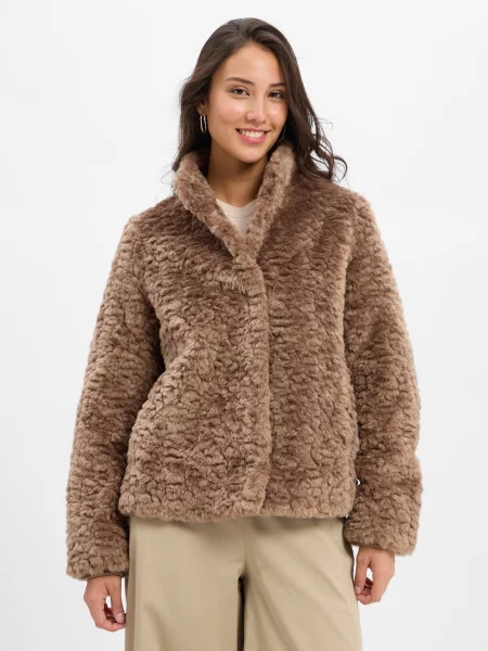 Marie Lund Kurtka przejściowa Kobiety jednolity 34 beżowy