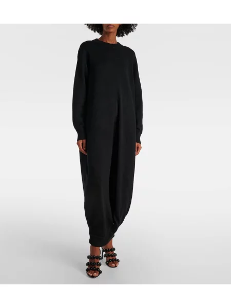 Rochie Alaïa de lână de costum negru