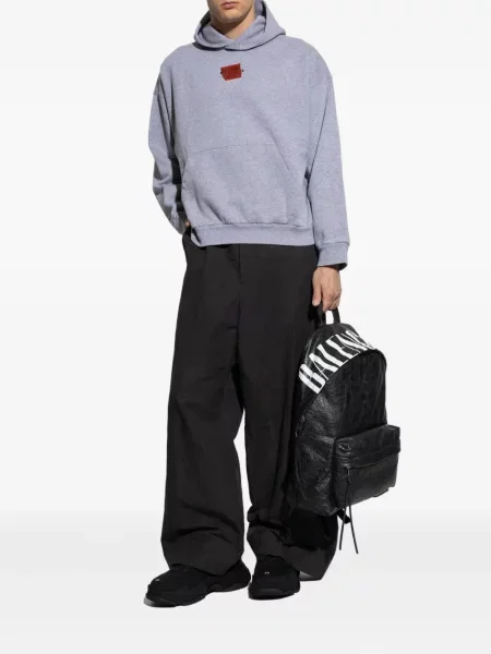 Hanorac cu glugă Balenciaga cu imagine gri
