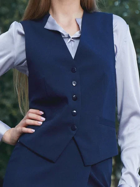 Жилет класичний LadyLike бавовна/поліестер синій