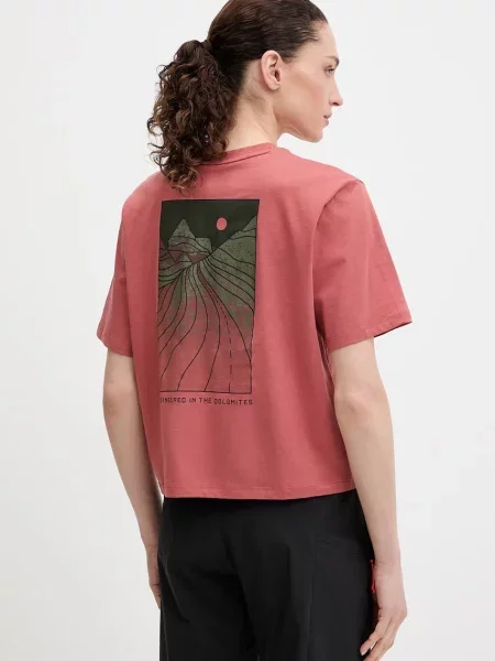 Salewa t-shirt sportowy Eagle Sunset pomarańczowa