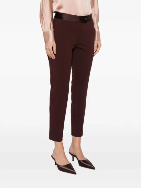 Pantaloni Imperial din satin roșu