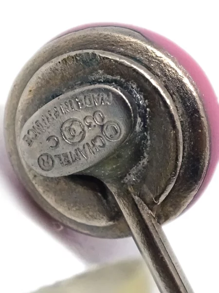Náušnice Chanel Pre-owned s autogramem stříbrné