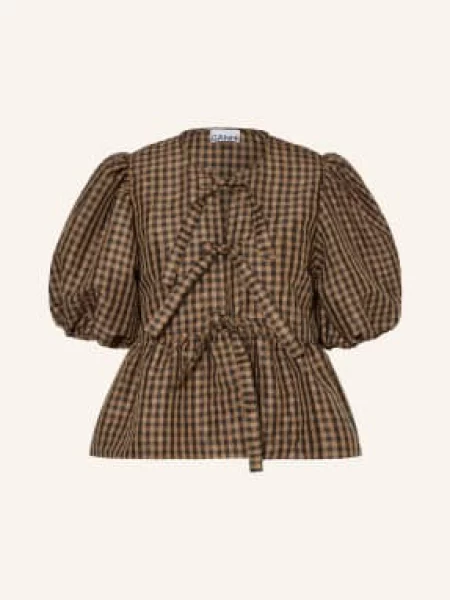 Ganni Halenka hnědá černá