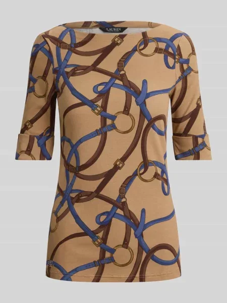 T-shirt o kroju slim fit z mieszanki bawełny Lauren Ralph Lauren